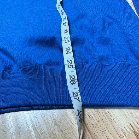 Peter Millar NWOT Crown Crest Quarter-Zip Sweater Blue Men's Size M Silk Cotton - Picture 11 of 11